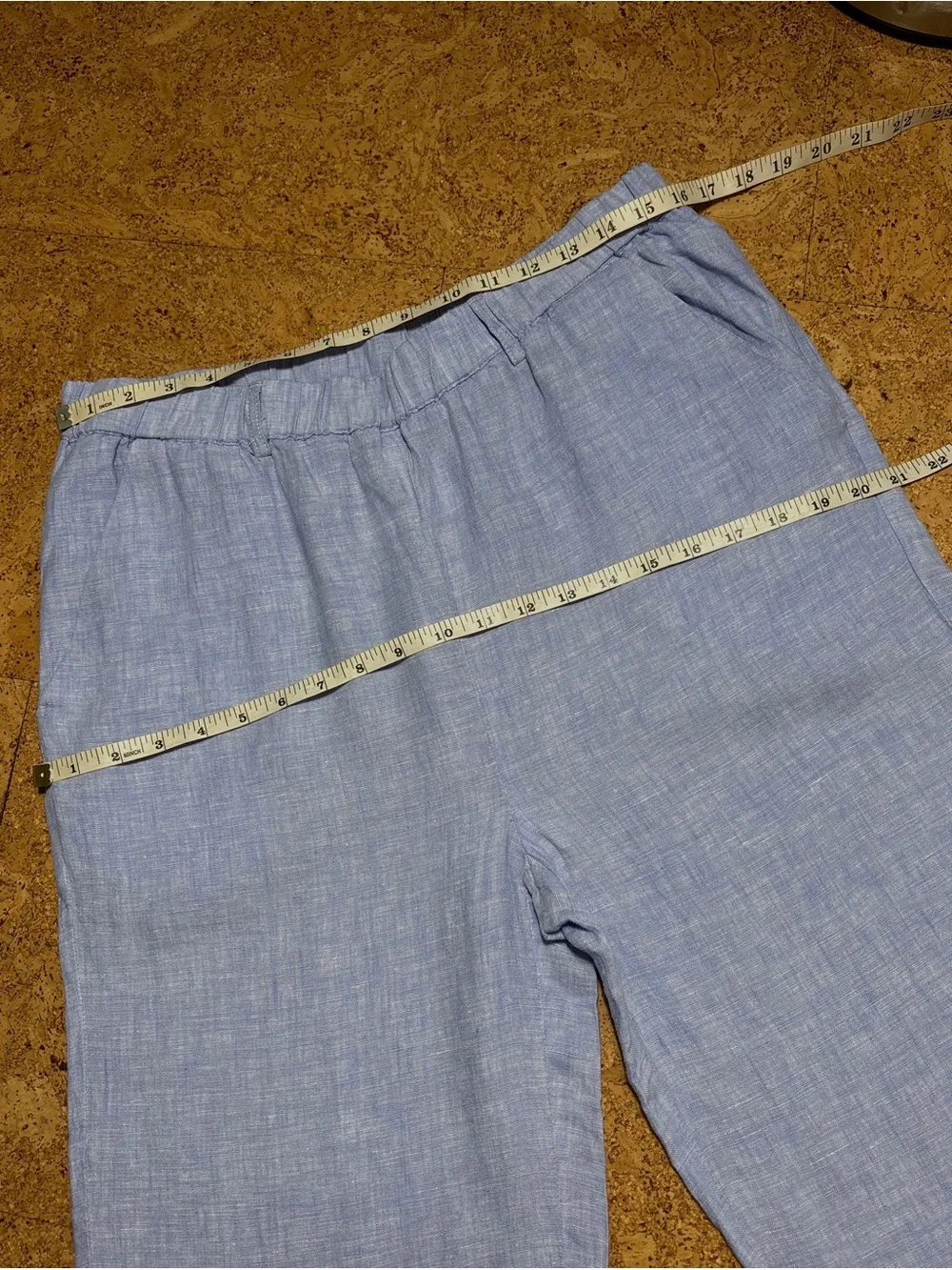 Quince 100% European Linen Pants NWOT In French Blue Sz L